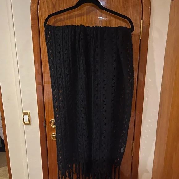 Steve Madden Womens Chunky Cold Weather Scarf Black - Picture 9 of 9